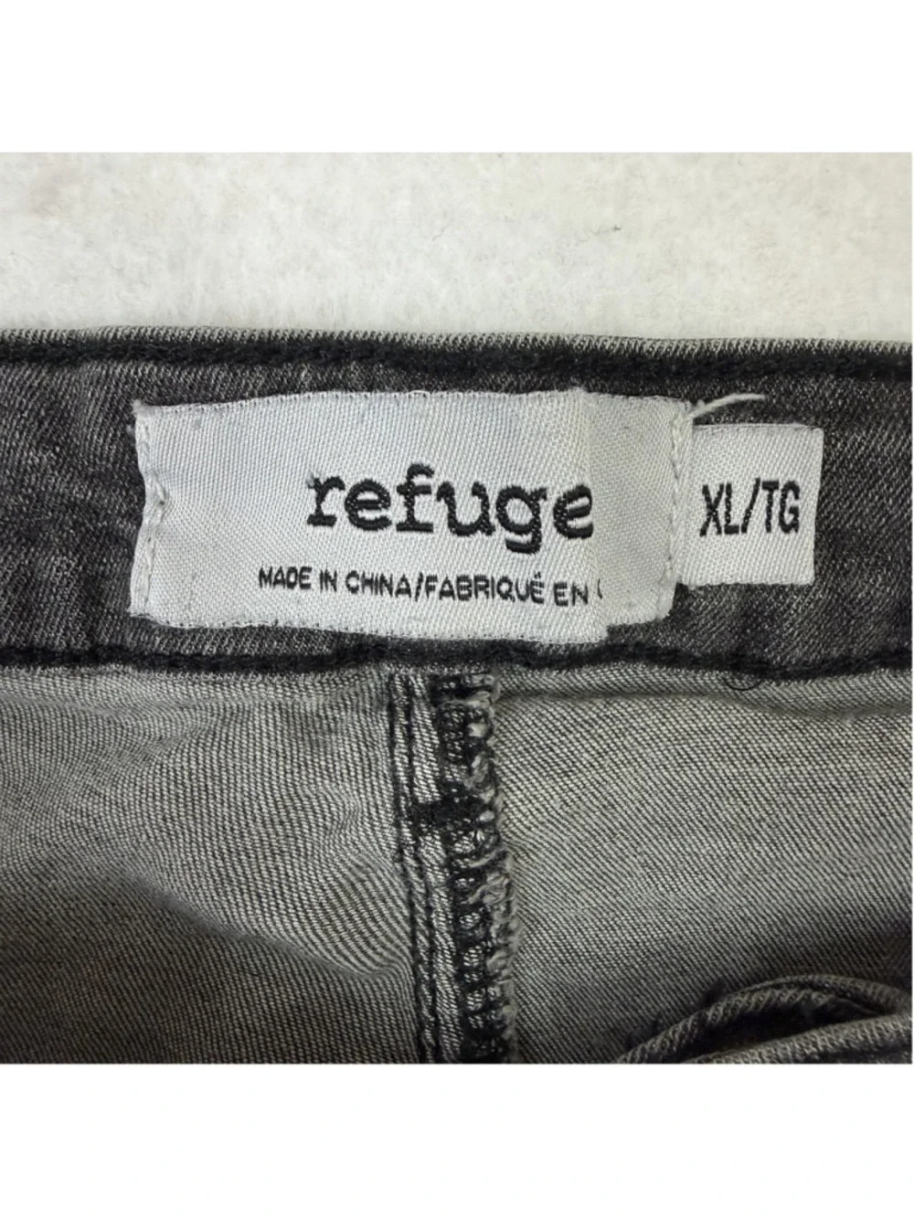 Refuge Wide Leg Denim Jeans Womens XL Black Cargo Grunge StreetWear Hip Hop Skat